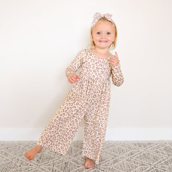 Amari Leopard WIDE LEG ROMPER - Gigi and Max