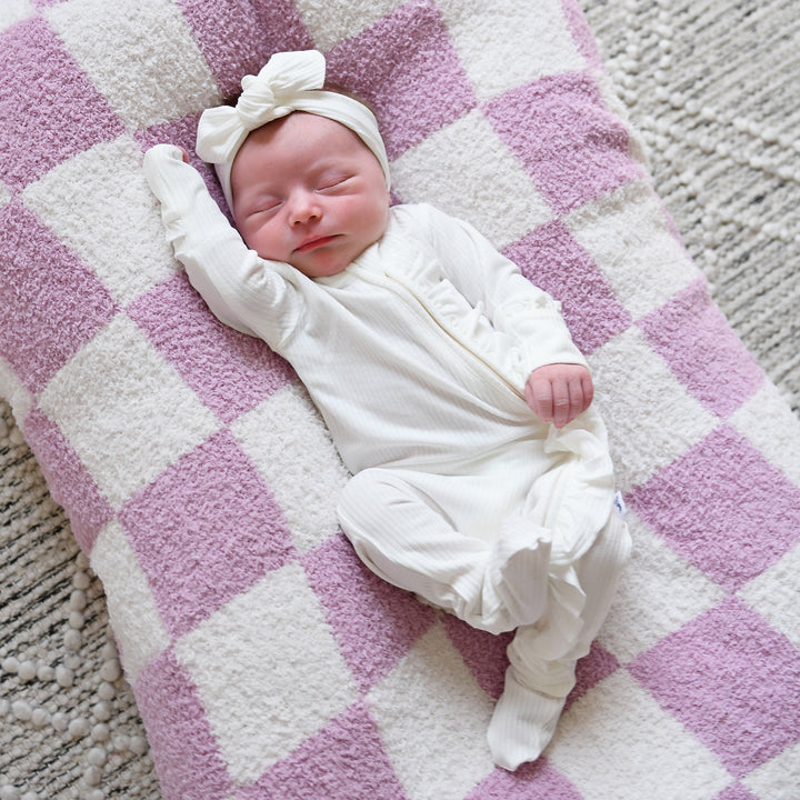 Charlie Ribbed RUFFLE ZIP Newborn - Gigi and Max