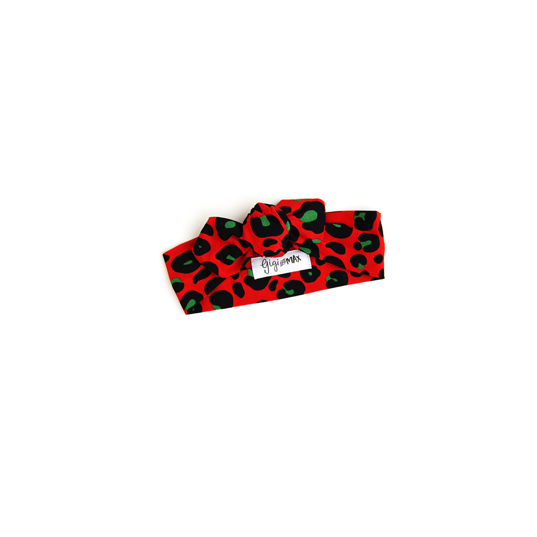 Chloe Leopard TOPKNOT HEADBAND - Gigi and Max