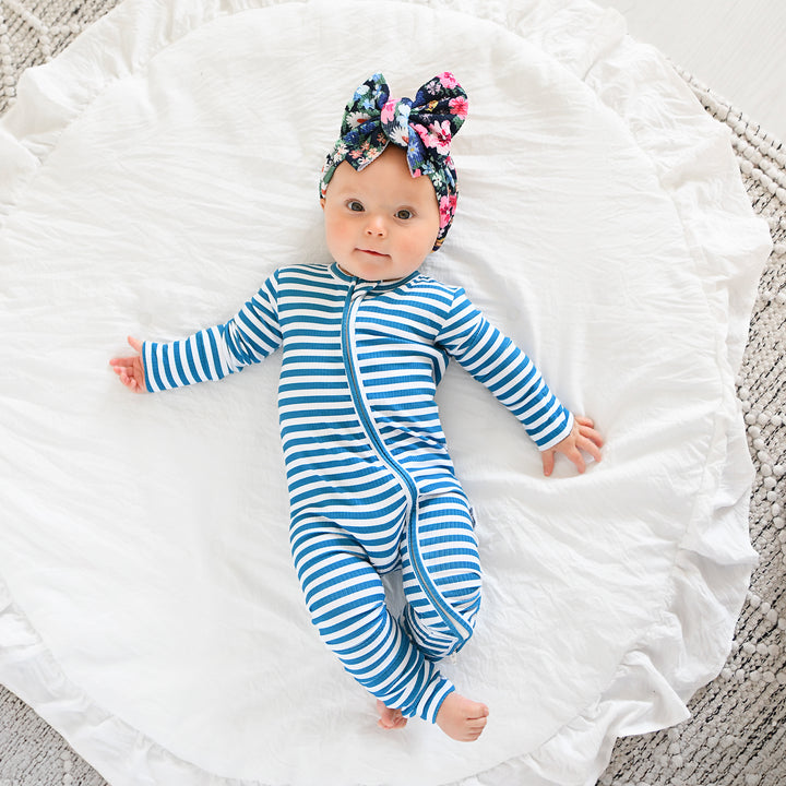 Cooper Blue Ribbed ZIP - Gigi and Max