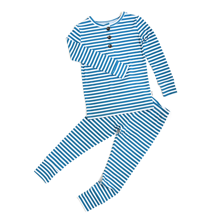 Cooper Blue Ribbed TWO PIECE - Gigi and Max