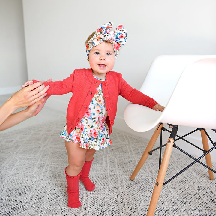 Cranberry LACE SOCKS - Gigi and Max