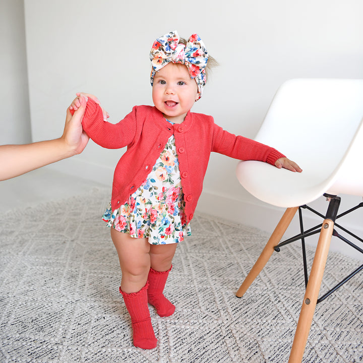 Cranberry LACE SOCKS - Gigi and Max