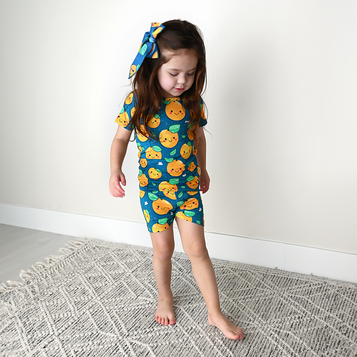 Cutie Orange TWO PIECE - SHORTS - Gigi and Max