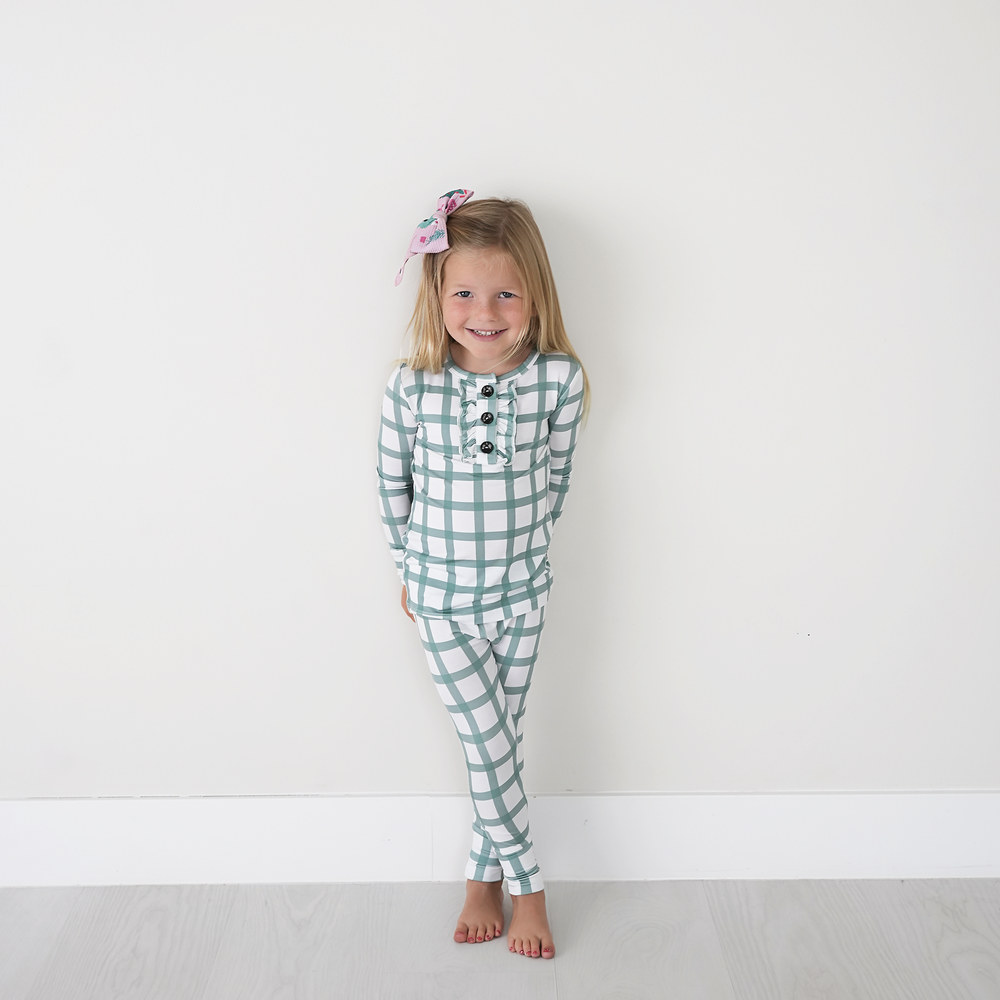 Joy Green Plaid RUFFLE TWO PIECE - Gigi and Max