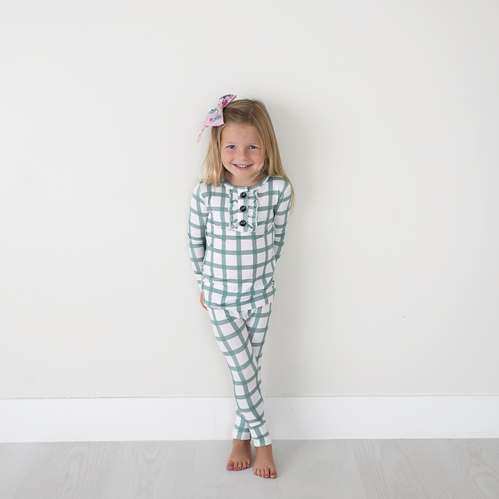 Joy Green Plaid RUFFLE TWO PIECE - Gigi and Max