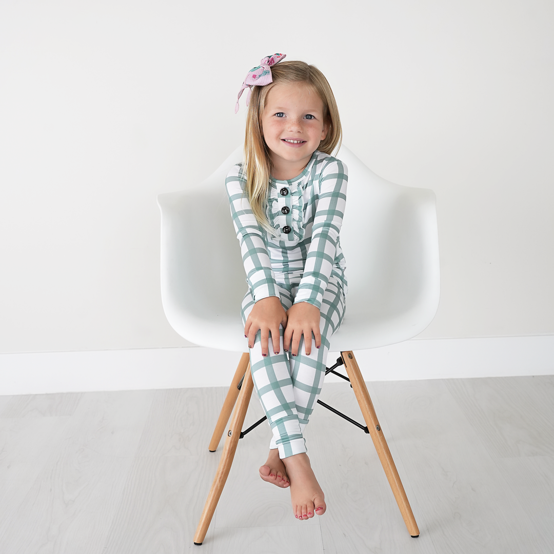 Joy Green Plaid RUFFLE TWO PIECE - Gigi and Max