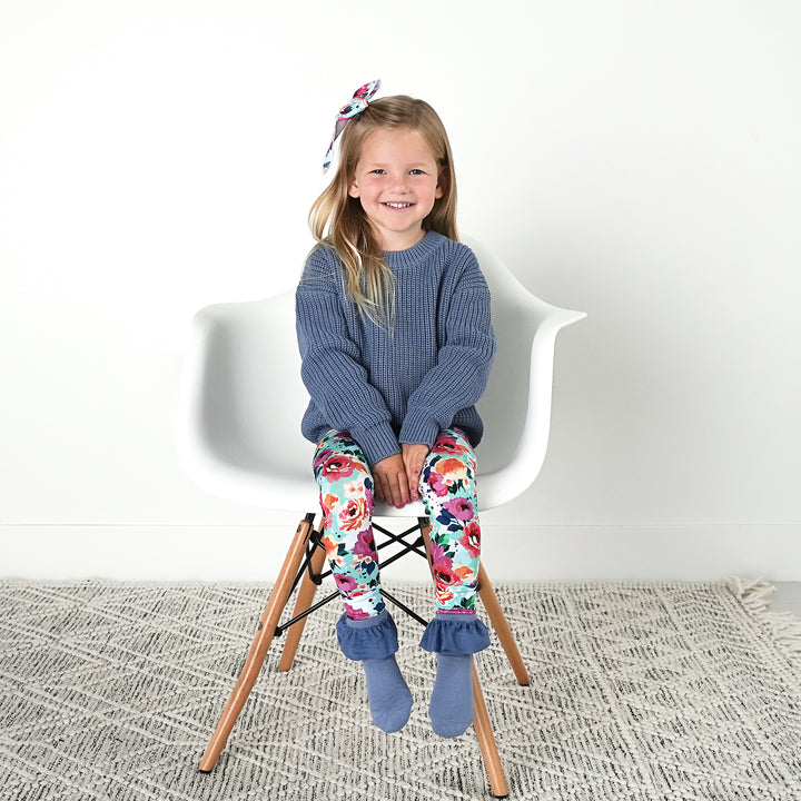 Slate RUFFLE SOCKS - Gigi and Max