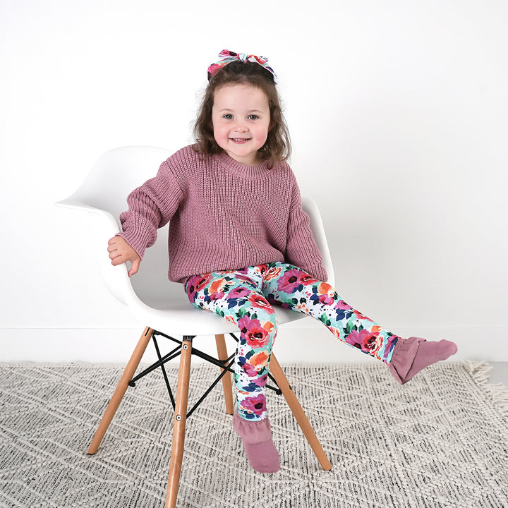 Mauve RUFFLE SOCKS - Gigi and Max