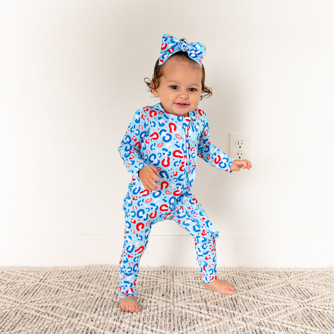 Kinsley Leopard RUFFLE ZIP - Gigi and Max