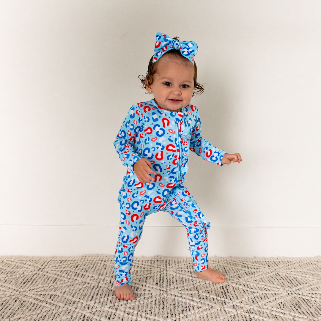 Kinsley Leopard RUFFLE ZIP - Gigi and Max