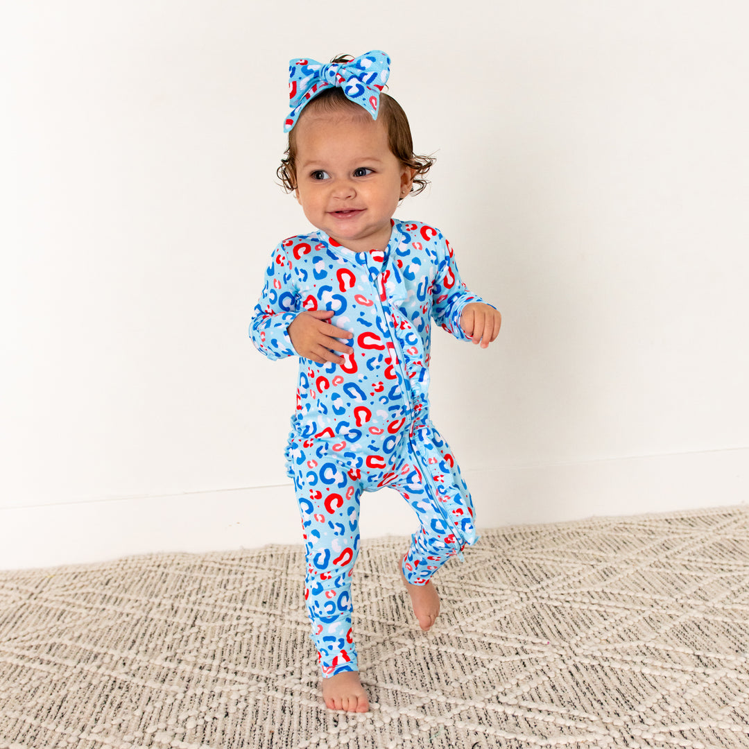 Kinsley Leopard RUFFLE ZIP - Gigi and Max