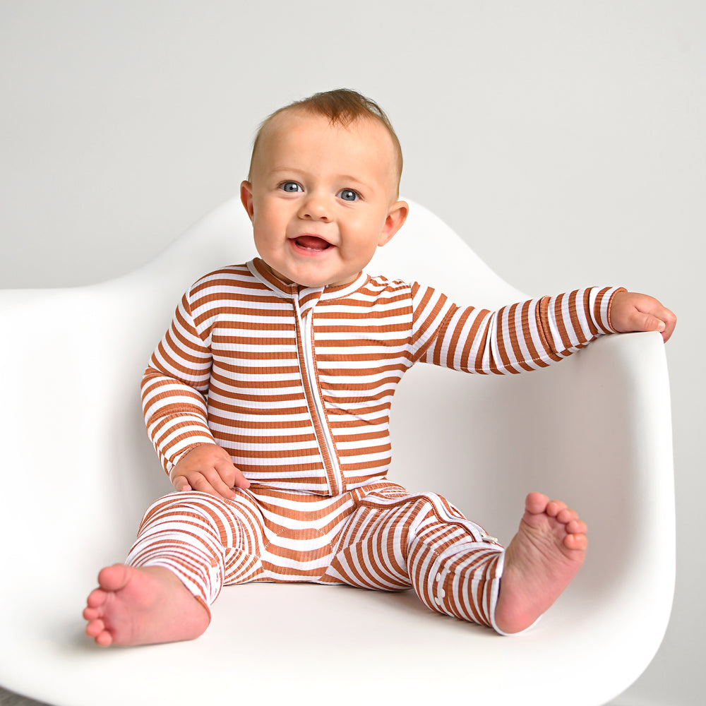 Chase Brown Ribbed ZIP - Gigi and Max