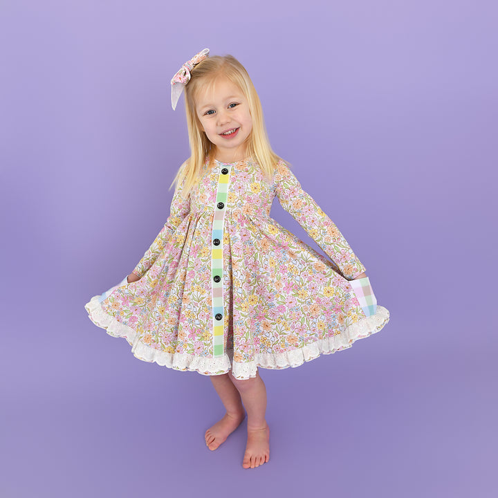 Kennedy Floral BUTTON DRESS - Gigi and Max