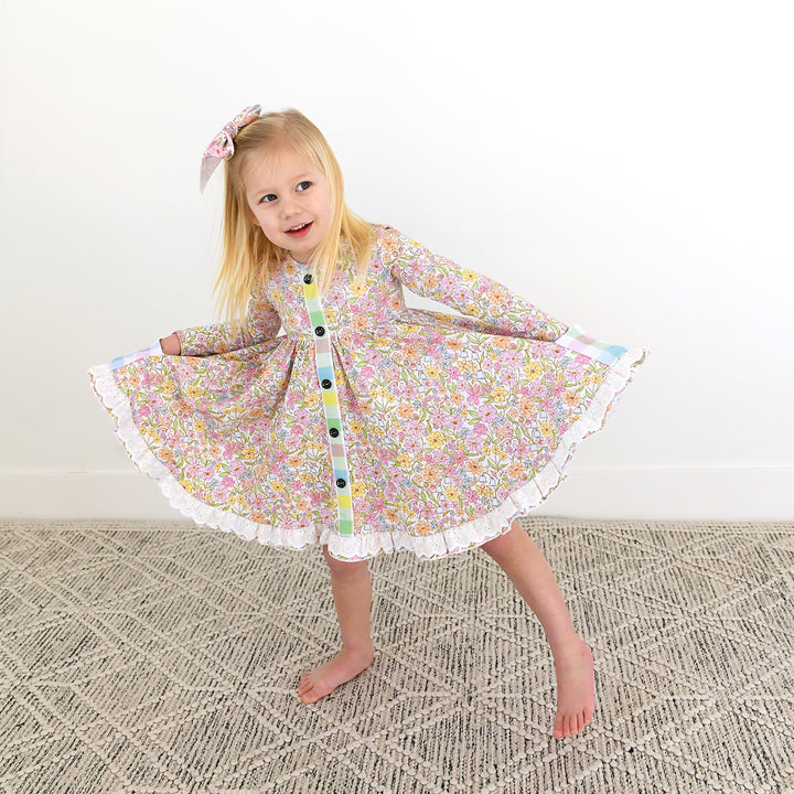 Kennedy Floral BUTTON DRESS - Gigi and Max