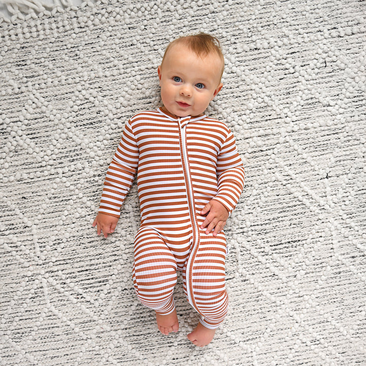 Chase Brown Ribbed ZIP - Gigi and Max