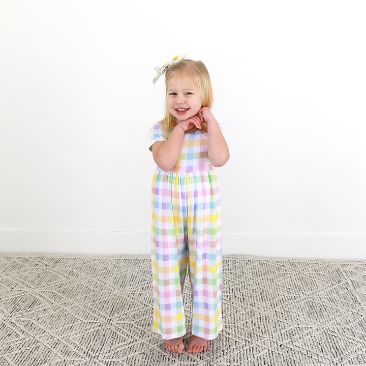 Winnie Pastel Plaid ROMPER - Gigi and Max