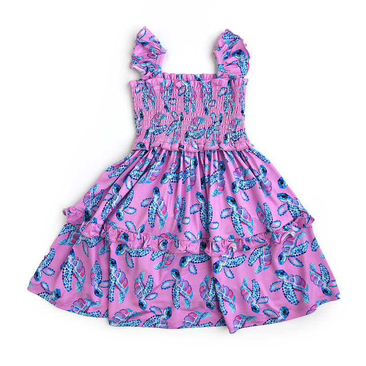 Waverly Sea Turtles SMOCKED DRESS - Gigi and Max