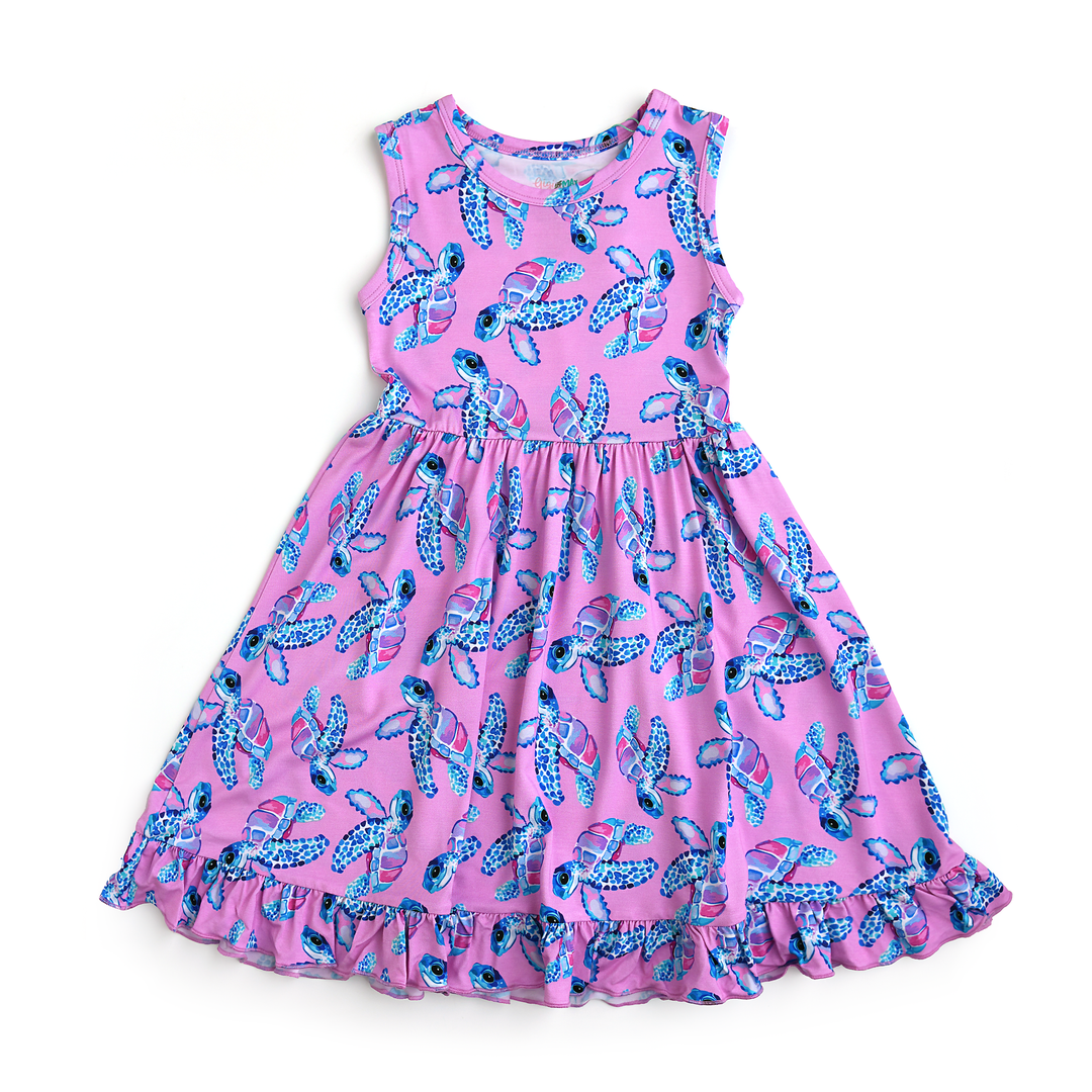 Waverly Sea Turtles TANK TWIRL DRESS - Gigi and Max