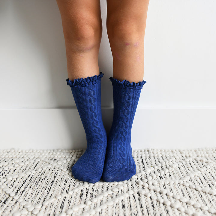 Navy LACE SOCKS - Gigi and Max