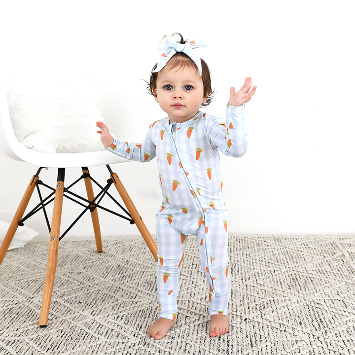 Henry Carrot Gingham CLIP BOW - Gigi and Max