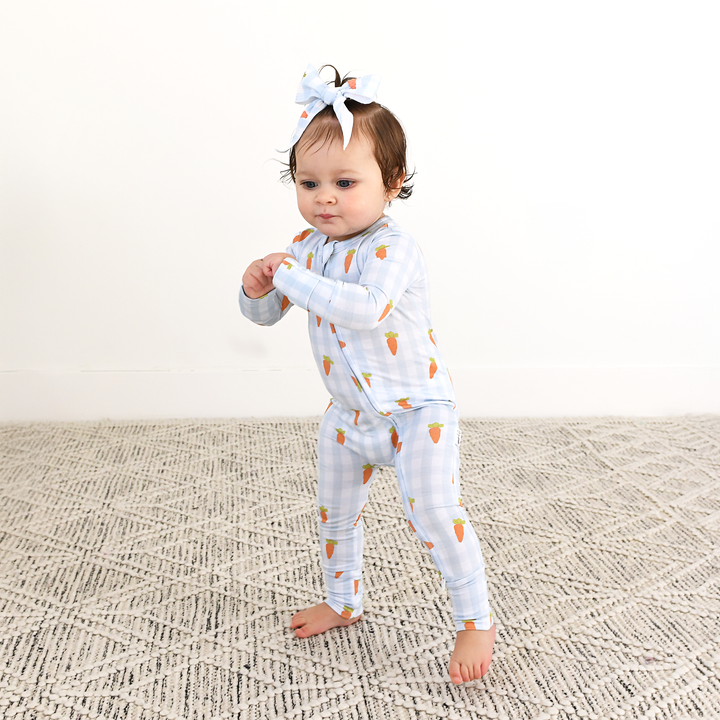 Henry Carrot Gingham CLIP BOW - Gigi and Max