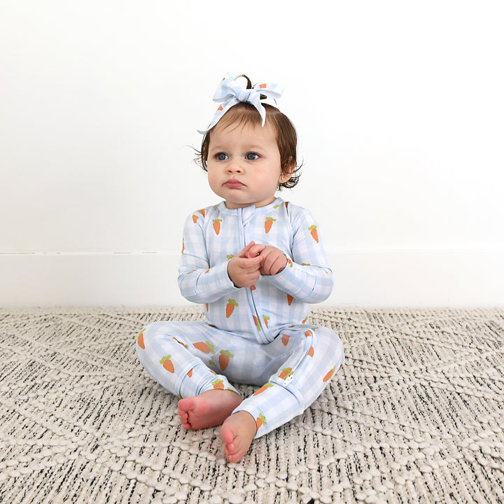 Henry Carrot Gingham CLIP BOW - Gigi and Max