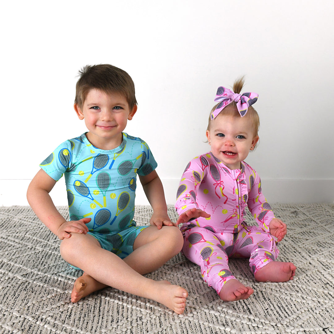 Serena Pink Tennis RUFFLE ZIP - Gigi and Max