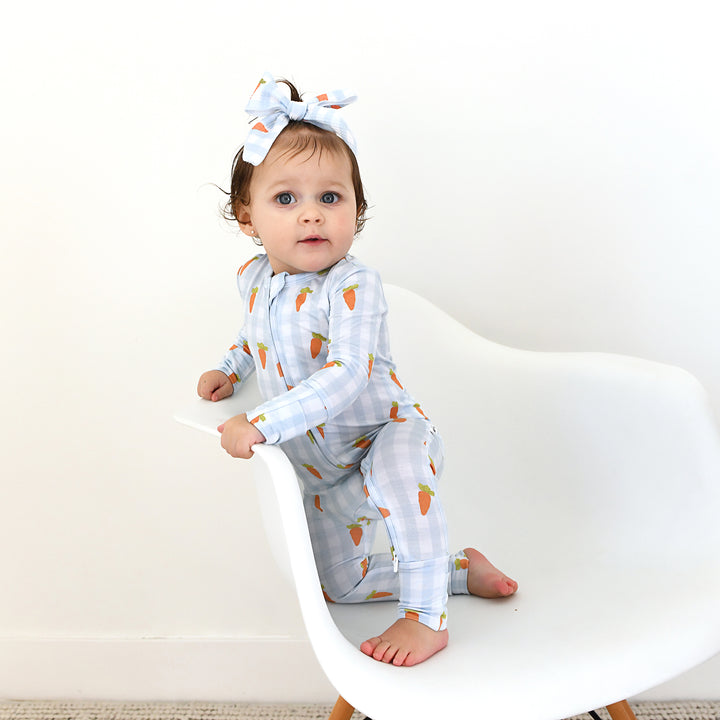 Henry Carrot Gingham CLIP BOW - Gigi and Max