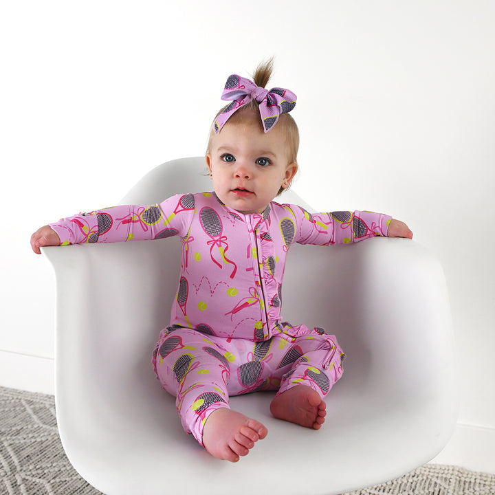 Serena Pink Tennis RUFFLE ZIP - Gigi and Max