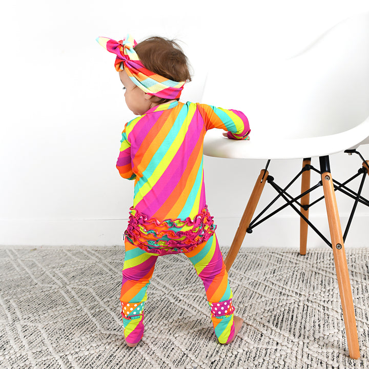 Amanda Stripe RUFFLE ZIP - Gigi and Max