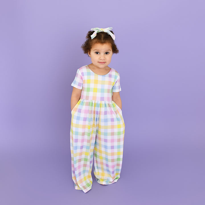 Winnie Pastel Plaid ROMPER - Gigi and Max
