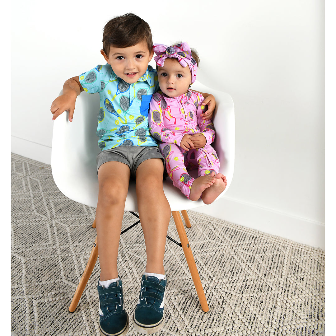 Serena Pink Tennis RUFFLE ZIP - Gigi and Max