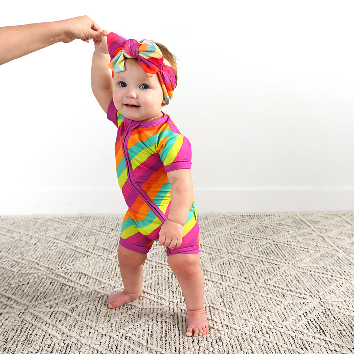 Amanda Stripe SHORTY ZIP - Gigi and Max