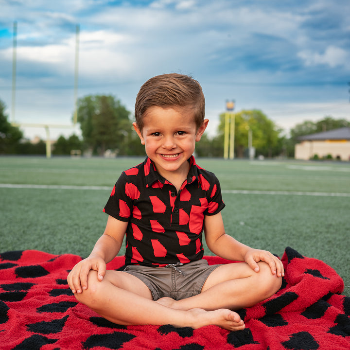 Georgia Black & Red POLO SHIRT - Gigi and Max