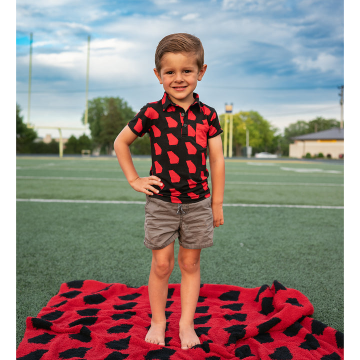 Georgia Black & Red POLO SHIRT - Gigi and Max