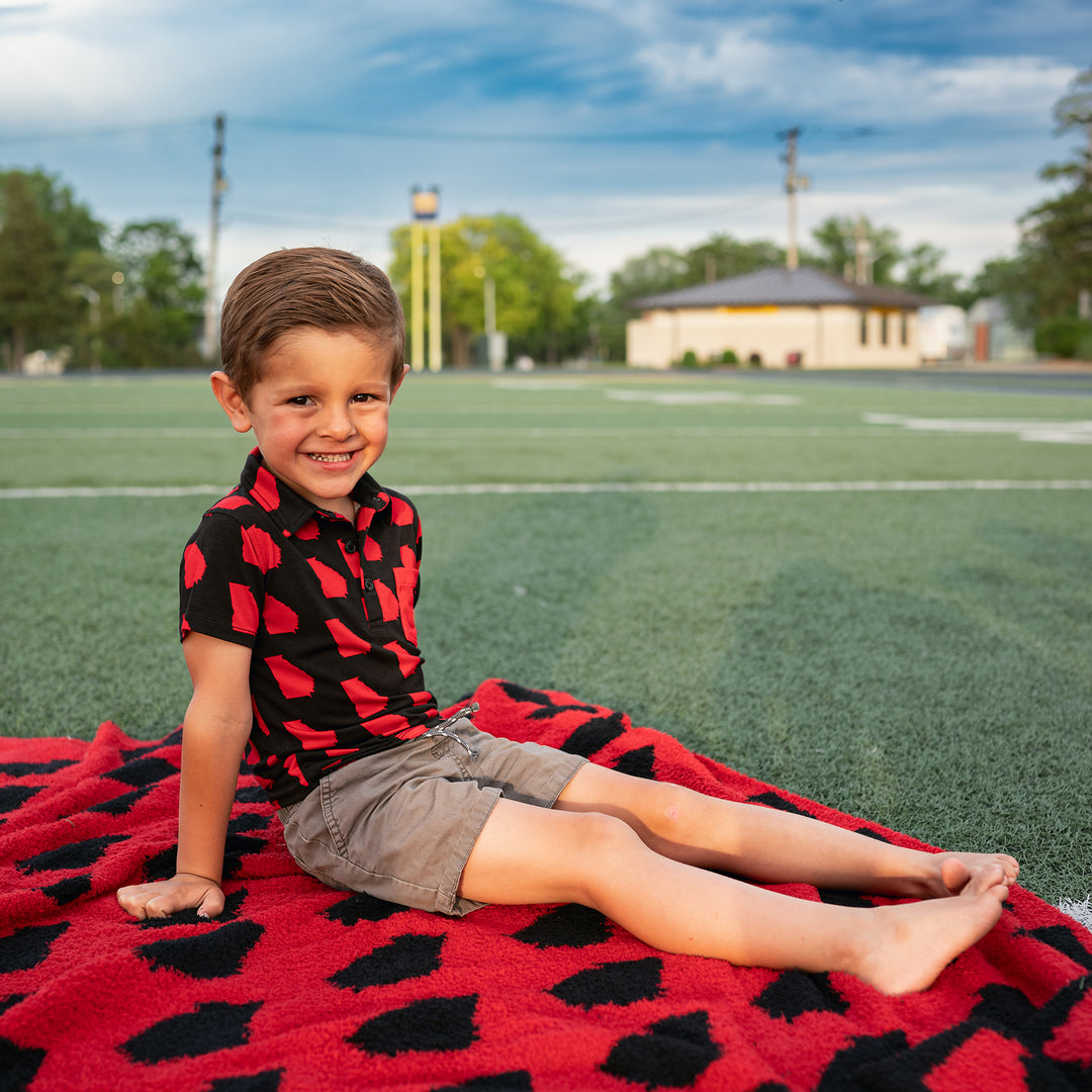 Georgia Black & Red POLO SHIRT - Gigi and Max
