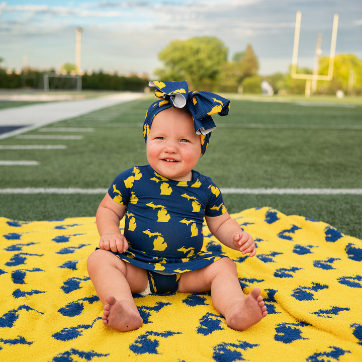 Michigan Blue & Maize TUTU - Gigi and Max