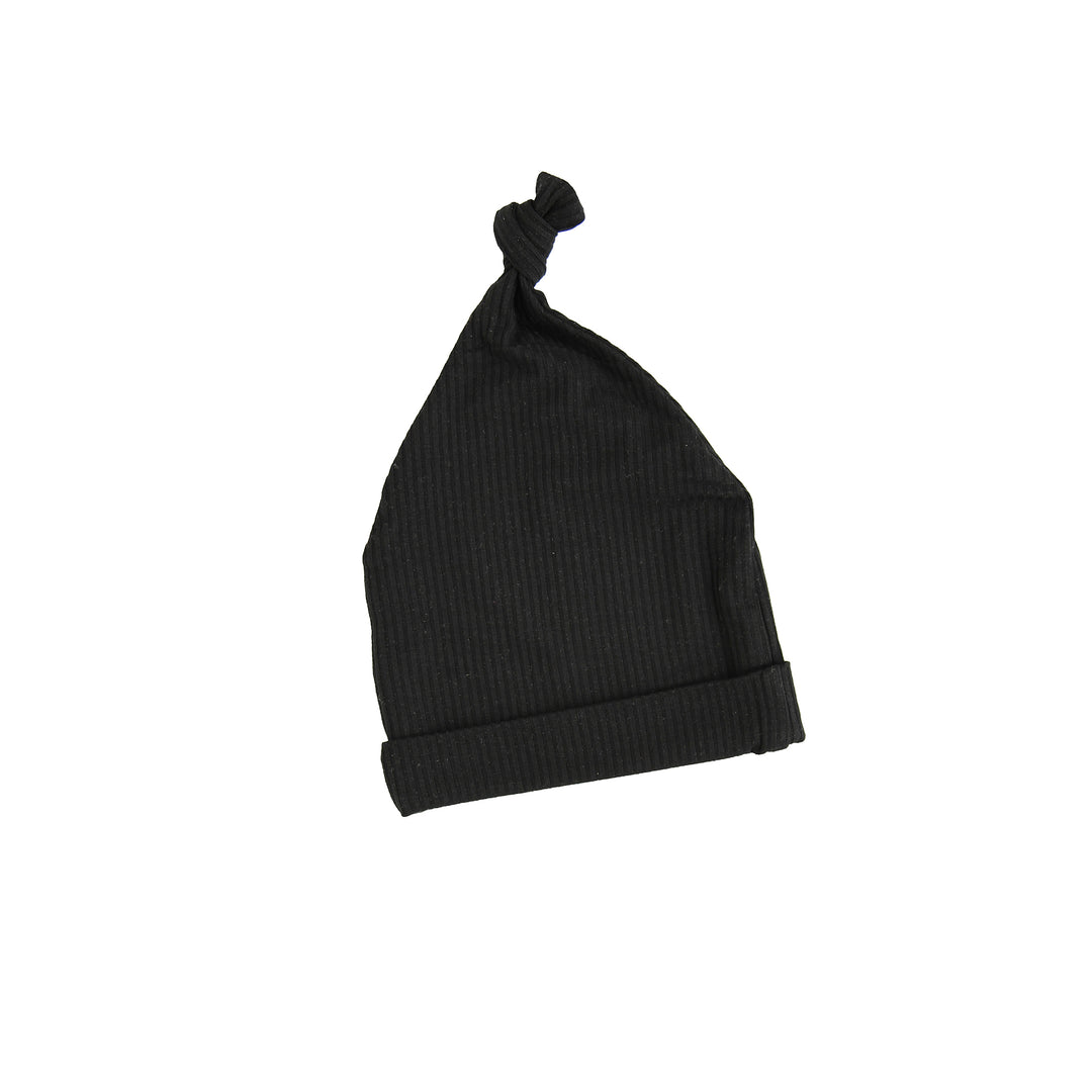 Onyx Ribbed KNOT HAT - Gigi and Max