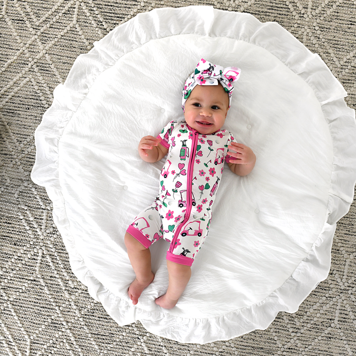 Lexi Pink Golf SHORTY ZIP - Gigi and Max