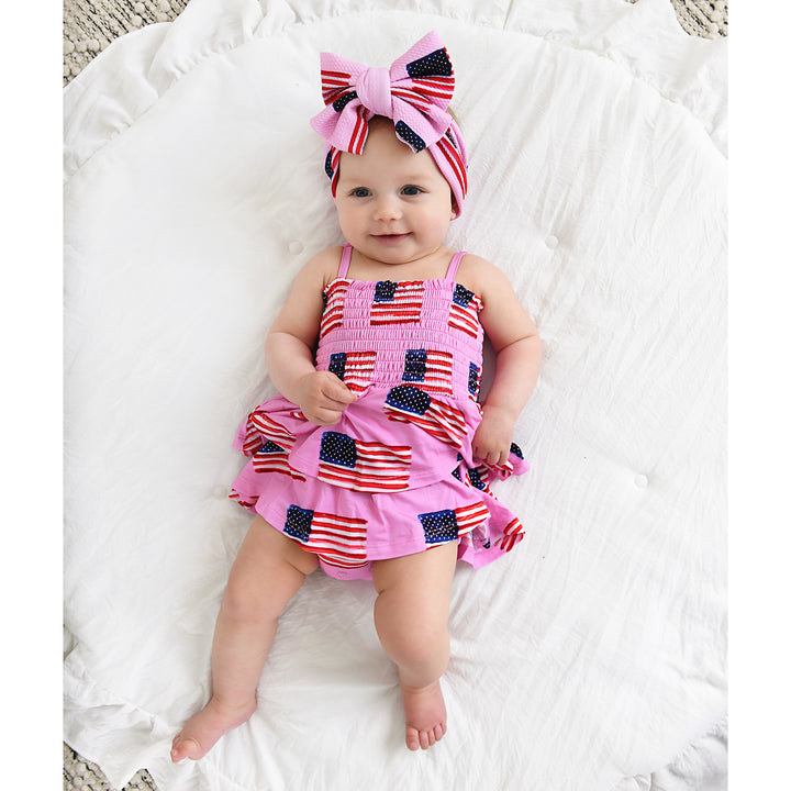 Betty Pink Flag HEADWRAP