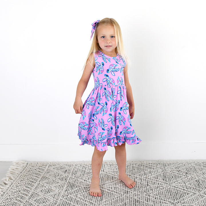 Waverly Sea Turtles TANK TWIRL DRESS - Gigi and Max