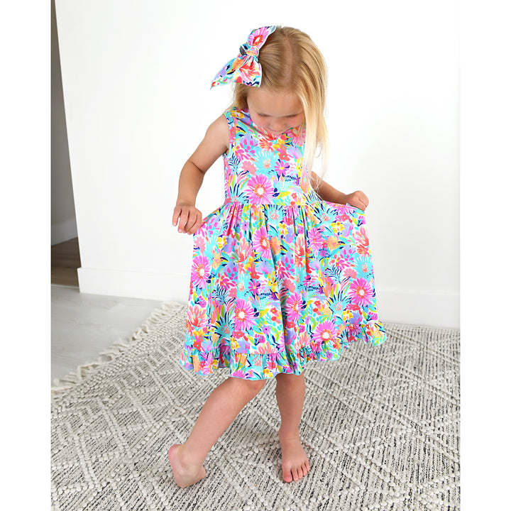 Megan Floral TANK TWIRL DRESS - Gigi and Max