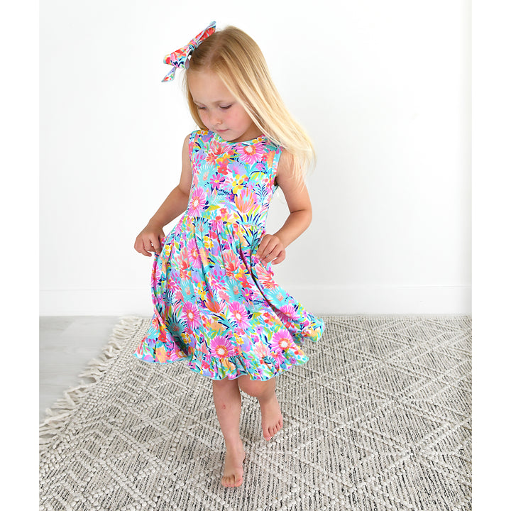 Megan Floral TANK TWIRL DRESS - Gigi and Max