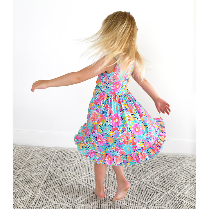Megan Floral TANK TWIRL DRESS - Gigi and Max