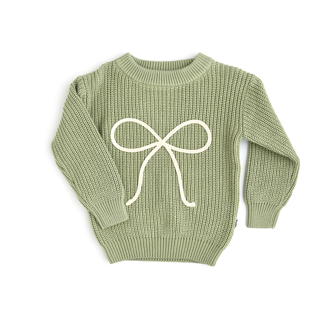 Sage Bow SWEATER - Gigi and Max