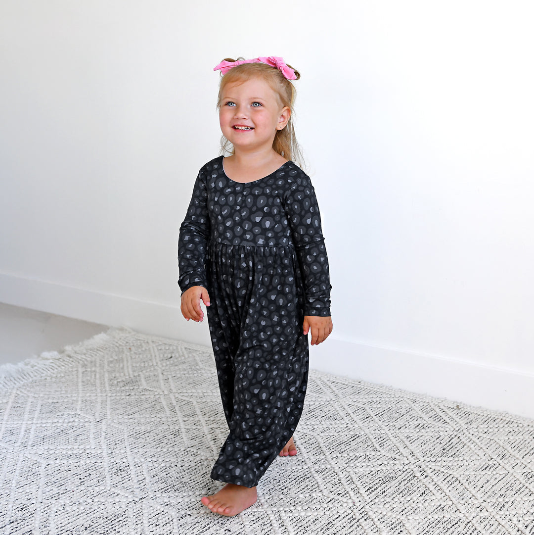 Ash Black Leopard WIDE LEG ROMPER - Gigi and Max