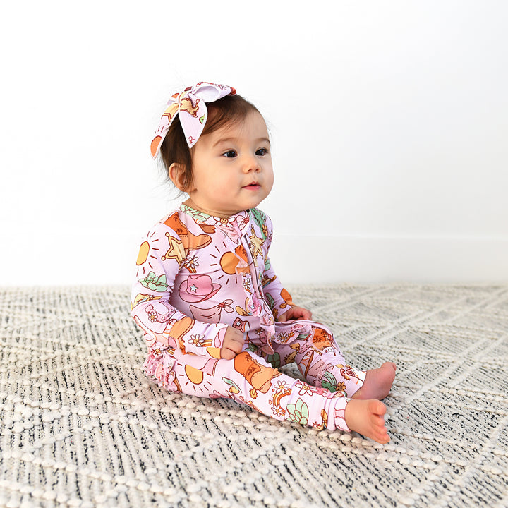 Lainey Pink Western CLIP BOW - Gigi and Max