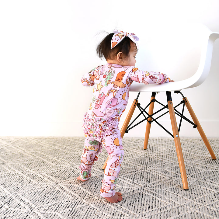 Lainey Pink Western CLIP BOW - Gigi and Max