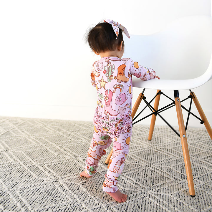 Lainey Pink Western CLIP BOW - Gigi and Max